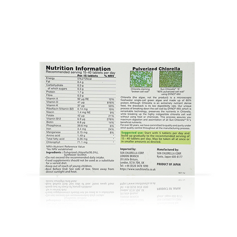 Sun Chlorella 'A' 1500 x 200mg Tablets